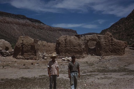 Adobe ruins in 1954 by Howard Gulick.