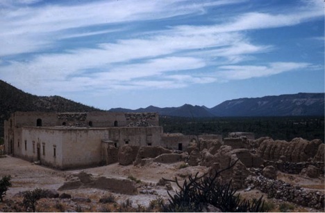 Adobe ruins in 1952 by Howard Gulick.